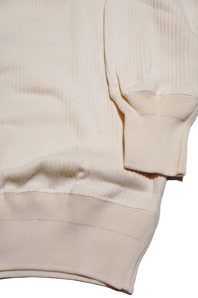 Olde Homesteader “Crew Neck Longsleeve” – Swedenish Army Rib – Ivory