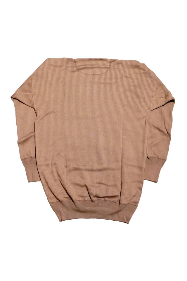 Olde Homesteader “Crew Neck Longsleeve” – Swedenish Army Rib – Rustic Brown