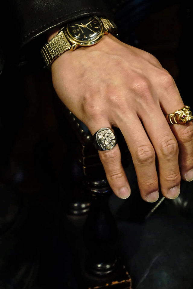 PEANUTS & Co. PHARAOHS HORSES RING oval L Silver×K10 Gold