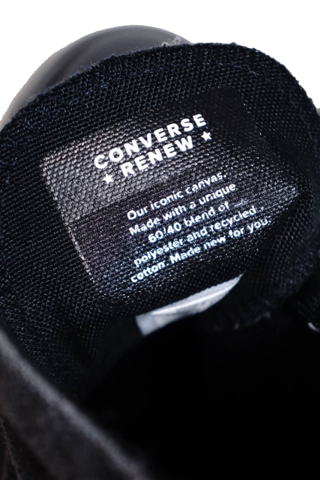 "CONVERSE CT70"Renew Cotton 'Chuck Taylor 70 HI [BLACK/BLACK/BLACK/BLACK]