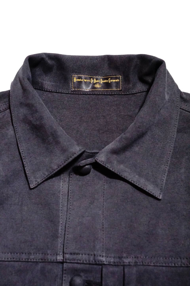 BAA COSTUME MFG. "BAA SUPERIOR FRONT PLEATS SHIRT" BLACK DYE