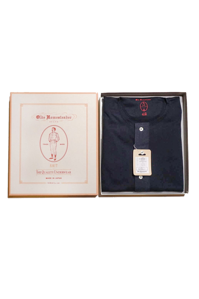 Olde Homesteader "Henley Neck Longsleeve" – Interlock – Worker's Black