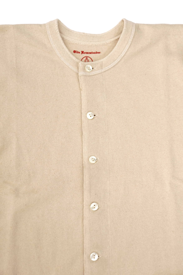 Olde Homesteader "Open Front Sweater" -Rustic Jersey- ECRU
