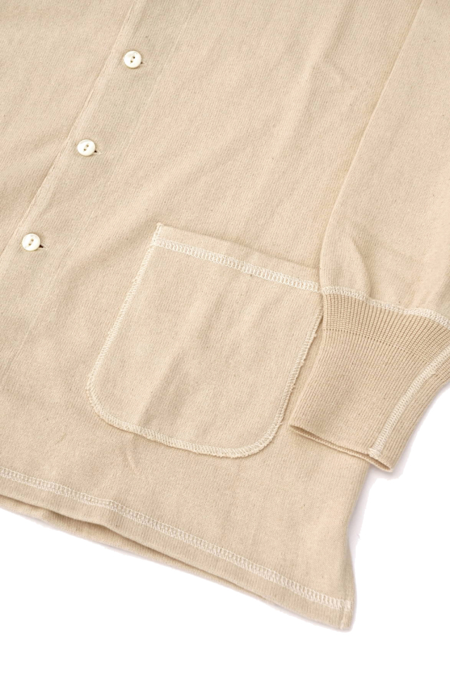 Olde Homesteader "Open Front Sweater" -Rustic Jersey- ECRU