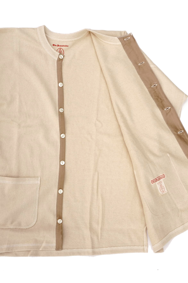 Olde Homesteader "Open Front Sweater" -Rustic Jersey- ECRU
