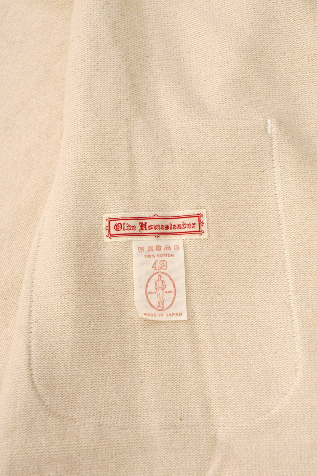Olde Homesteader "Open Front Sweater" -Rustic Jersey- ECRU