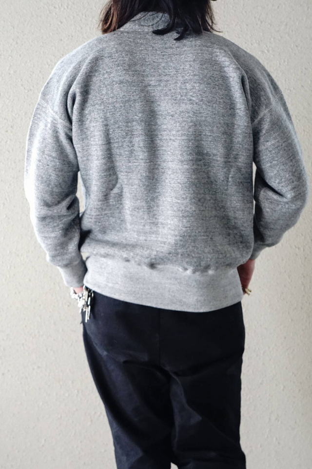 Olde Homesteader "Extra Cotton Fleece / Y Neck Long Sleeve" TOP CHARCOAL