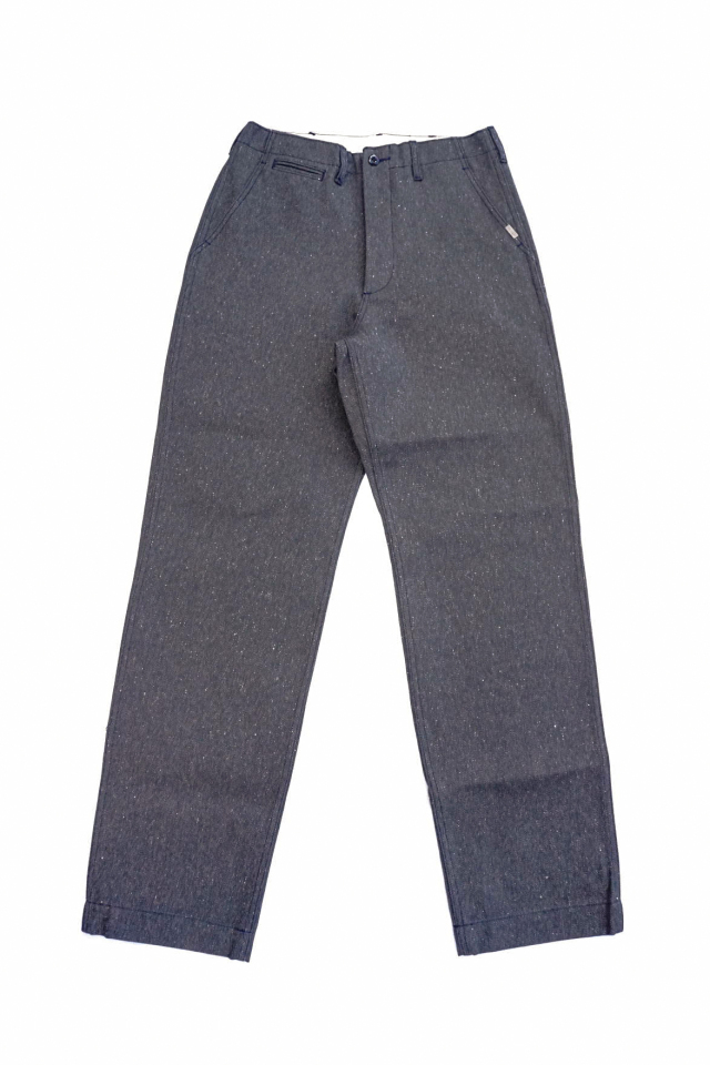 Mr.FATMAN "Jimmy Melange Twill Trousers" BLACK