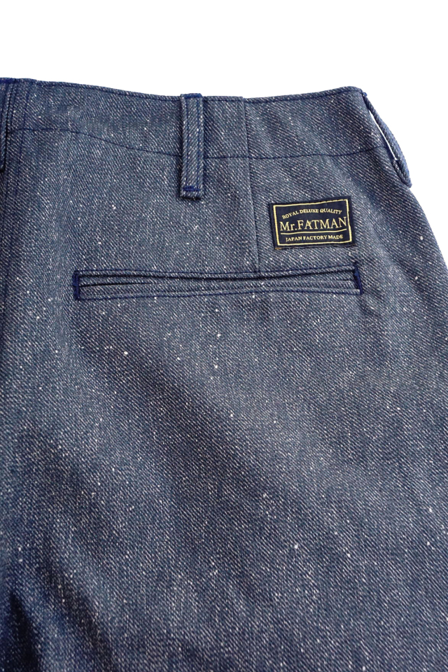 Mr.FATMAN "Jimmy Melange Twill Trousers" BLACK