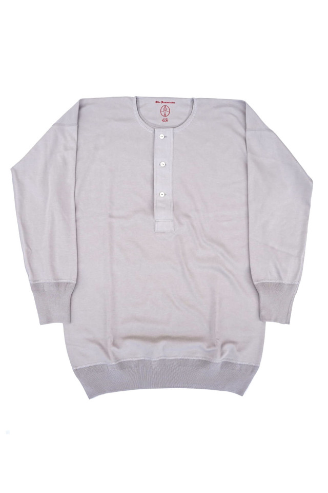 Olde Homesteader "Henley Neck Longsleeve" - Interlock - MIST