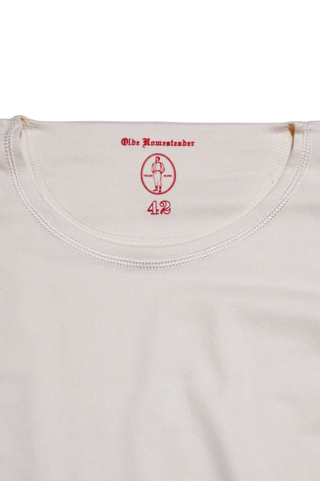 Olde Homesteader "Crew Neck Longsleeve" – Interlock – Ivory