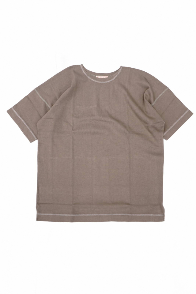 Olde Homesteader "Crew Neck Short Sleeve" - Heavy Weight Rib - RUSTIC GREY