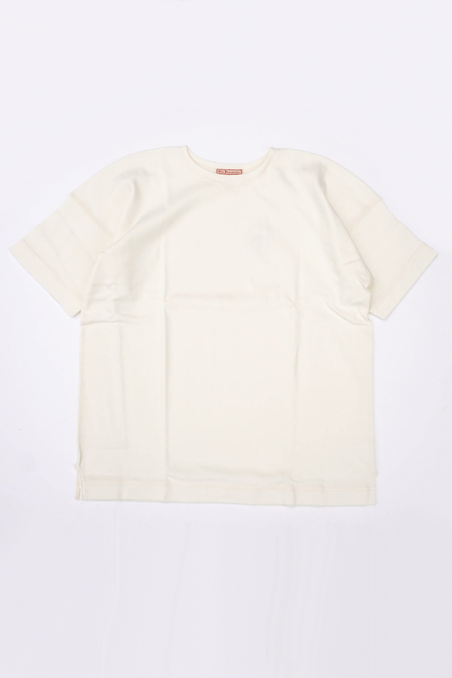 Olde Homesteader "Crew Neck Short Sleeve" - Heavy Weight Rib - OFF WHITE