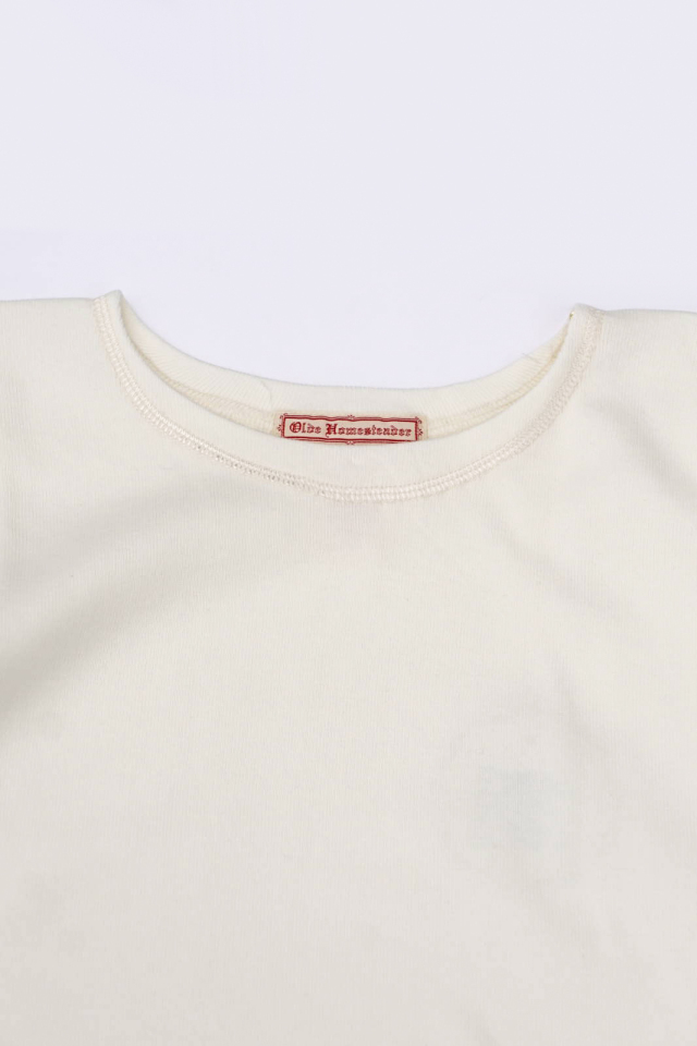 Olde Homesteader "Crew Neck Short Sleeve" - Heavy Weight Rib - OFF WHITE