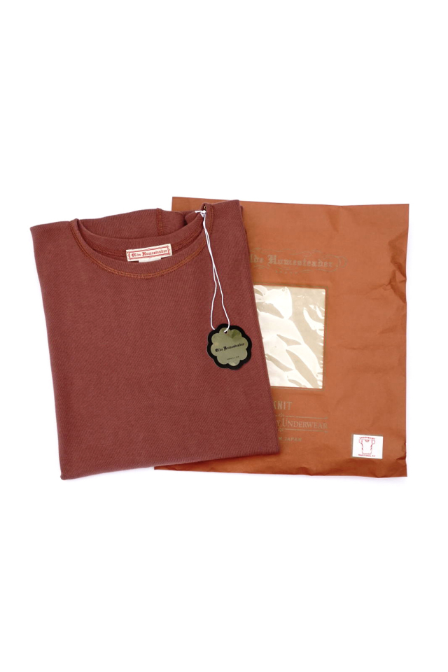 Olde Homesteader "Crew Neck Short Sleeve" - Heavy Weight Rib - ROSEWOOD
