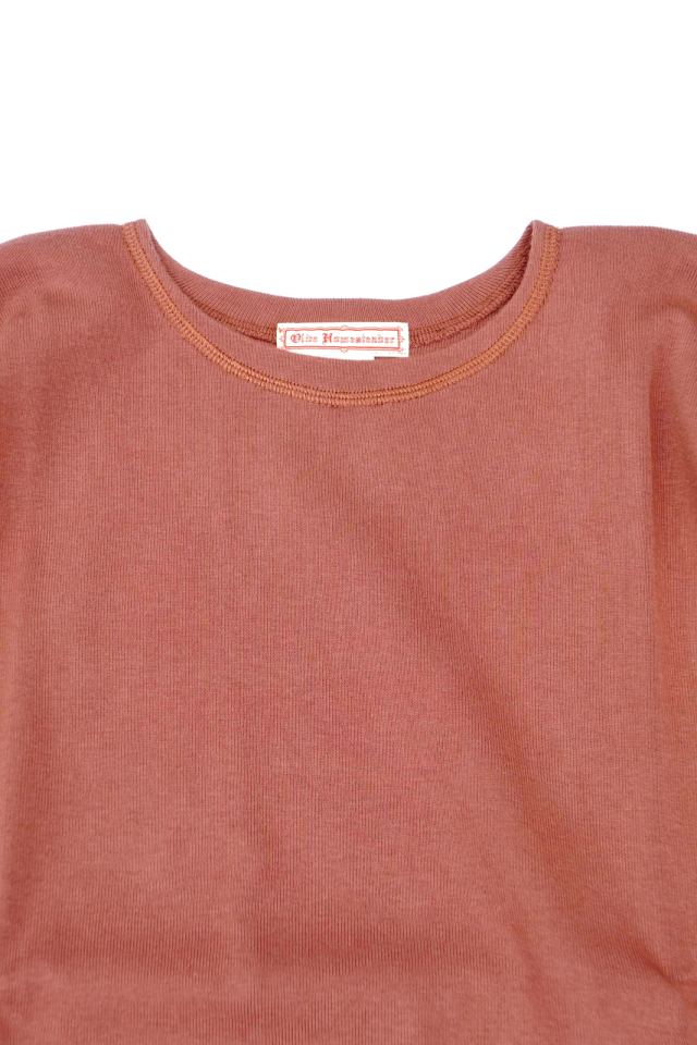 Olde Homesteader "Crew Neck Short Sleeve" - Heavy Weight Rib - ROSEWOOD