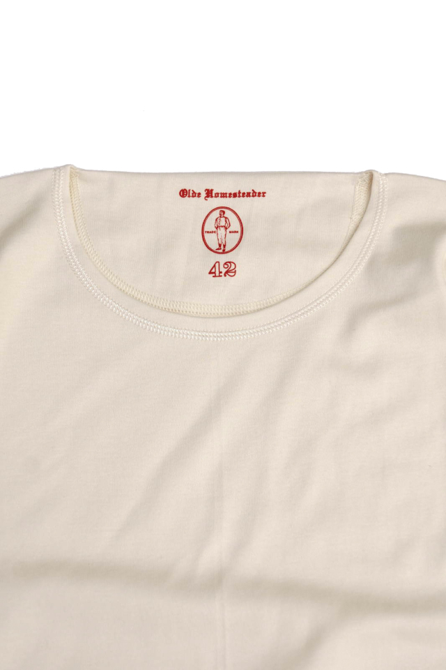 Olde Homesteader "Crew Neck Shortsleeve" - Interlock - Ivory