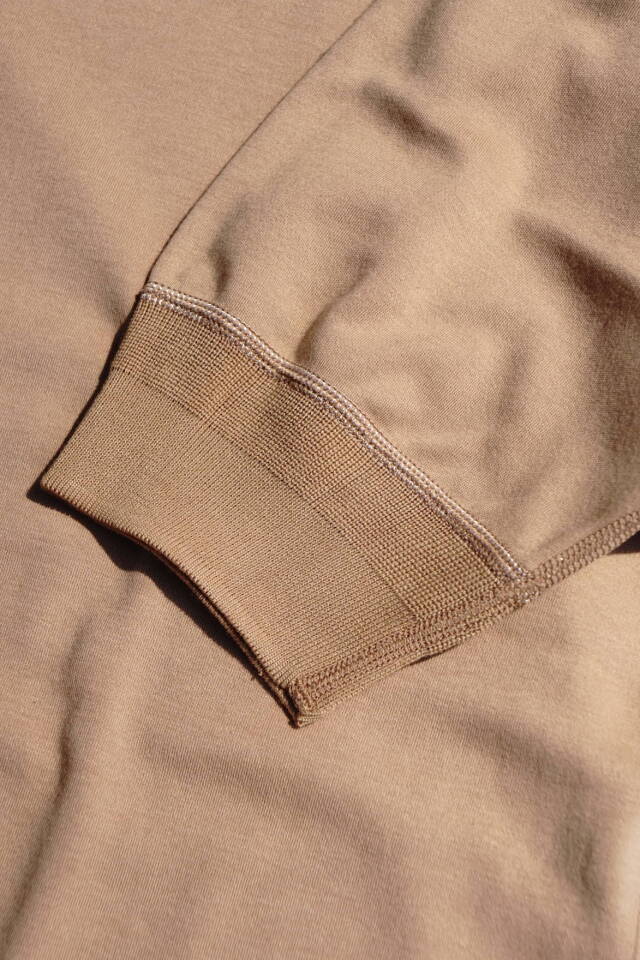 Olde Homesteader "Henley Neck Shortsleeve" - Interlock - Camel