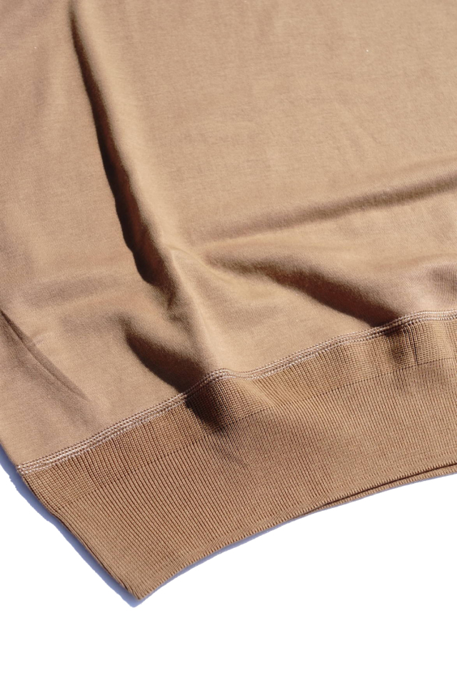 Olde Homesteader "Henley Neck Shortsleeve" - Interlock - Camel