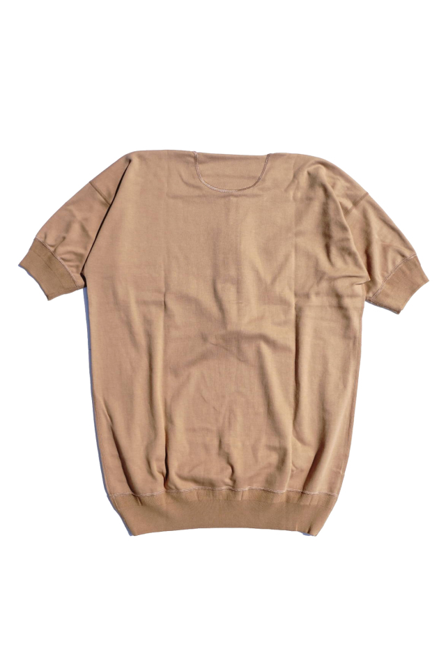 Olde Homesteader "Henley Neck Shortsleeve" - Interlock - Camel