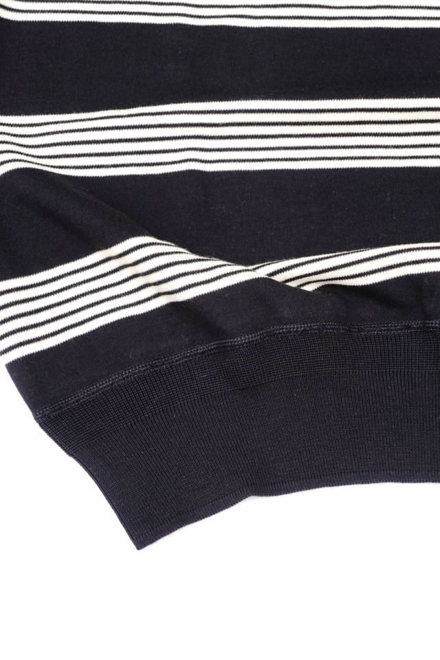 Olde Homesteader "Crew Neck Shortsleeve" - Interlock - BLACK × ECRU