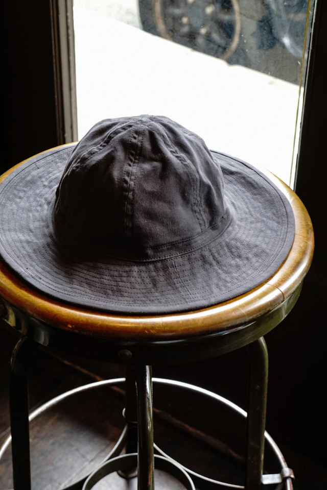 BAA COSTUME MFG. B.S.W. Special Order "VINTAGE FABRIC ARMY HAT" BLACK DYE