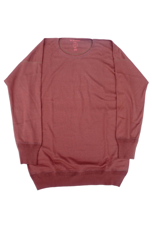 Olde Homesteader "Crew Neck Longsleeve" - Interlock - MAHOGANY