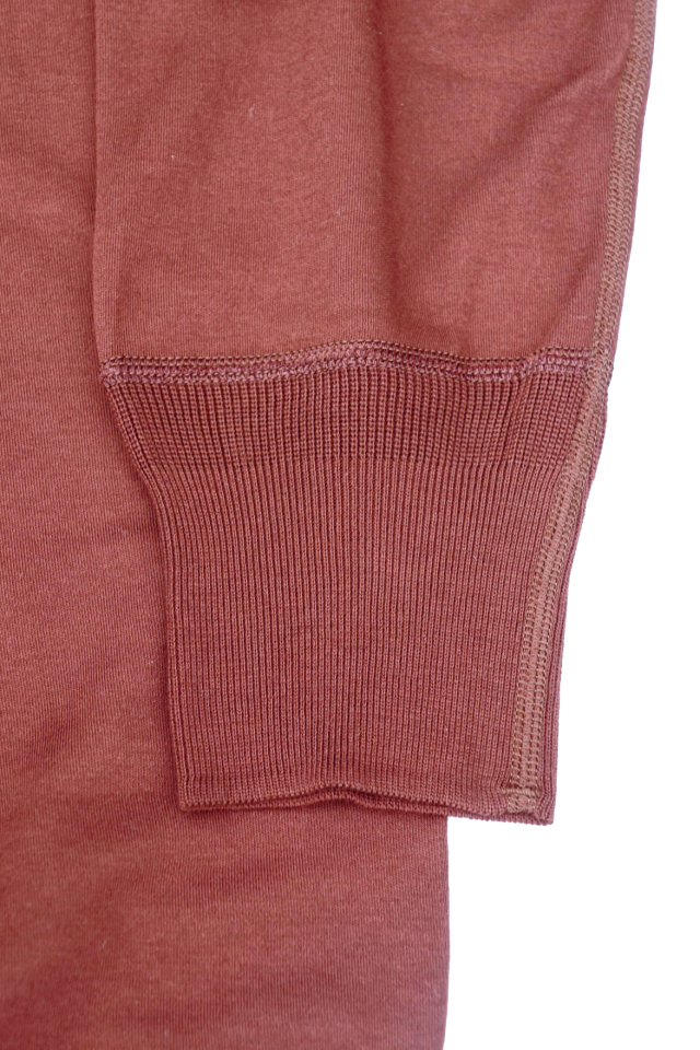 Olde Homesteader "Crew Neck Longsleeve" - Interlock - MAHOGANY
