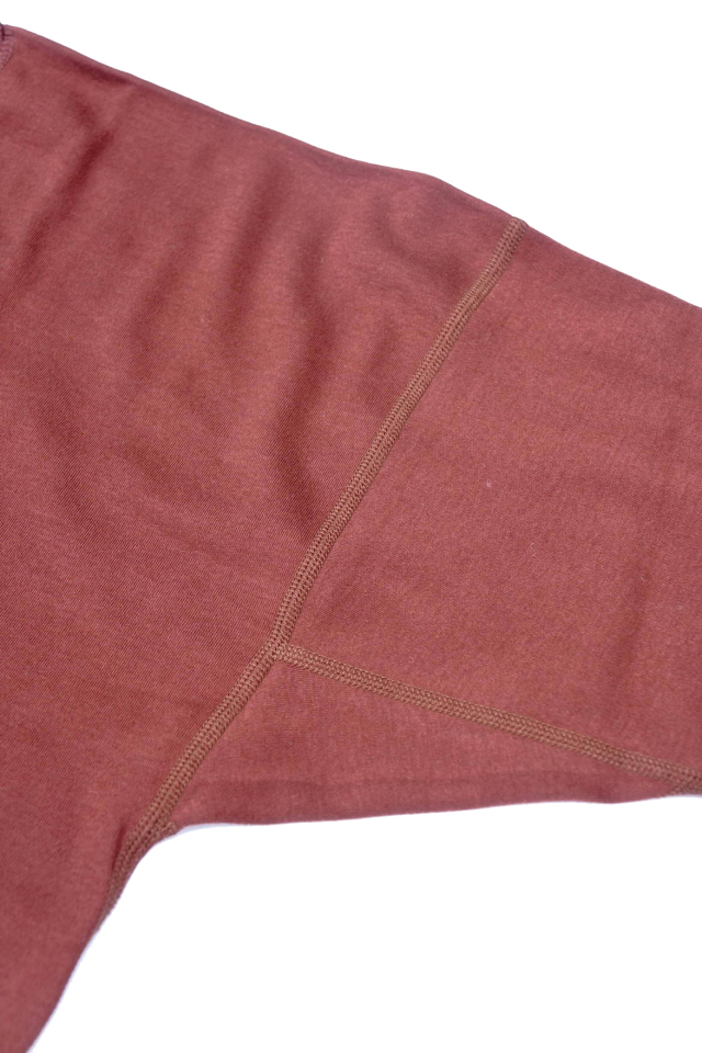 Olde Homesteader "Crew Neck Longsleeve" - Interlock - MAHOGANY
