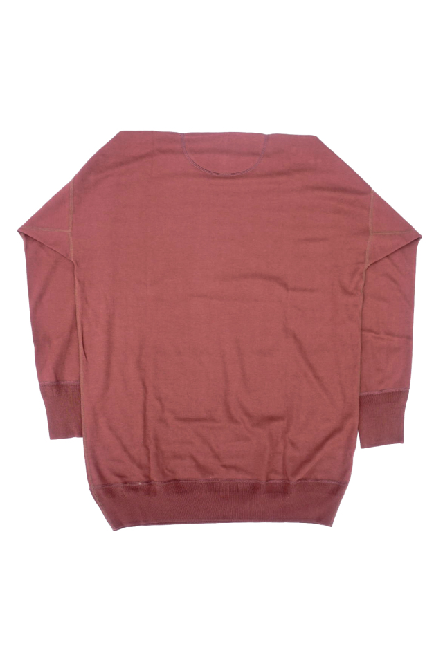 Olde Homesteader "Crew Neck Longsleeve" - Interlock - MAHOGANY