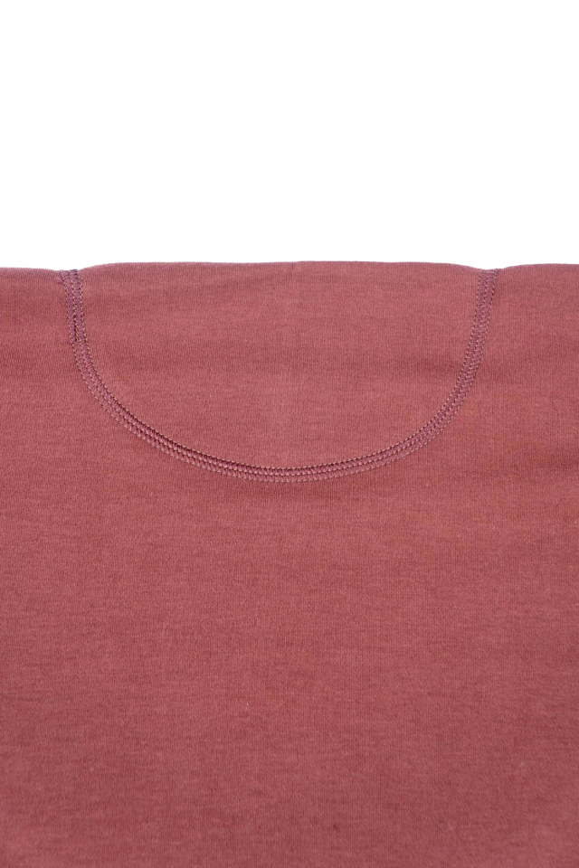 Olde Homesteader "Crew Neck Longsleeve" - Interlock - MAHOGANY