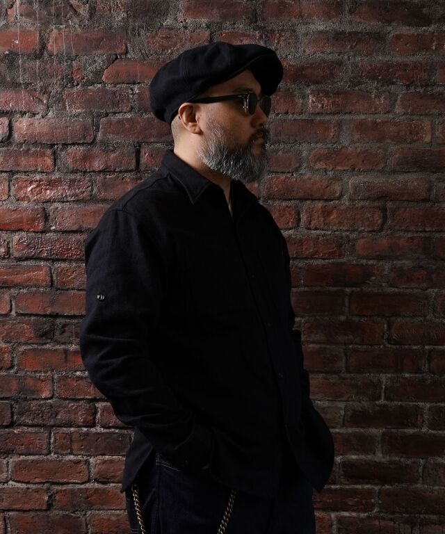 Mr.FATMAN "Cotton Flannel Casquette" Black