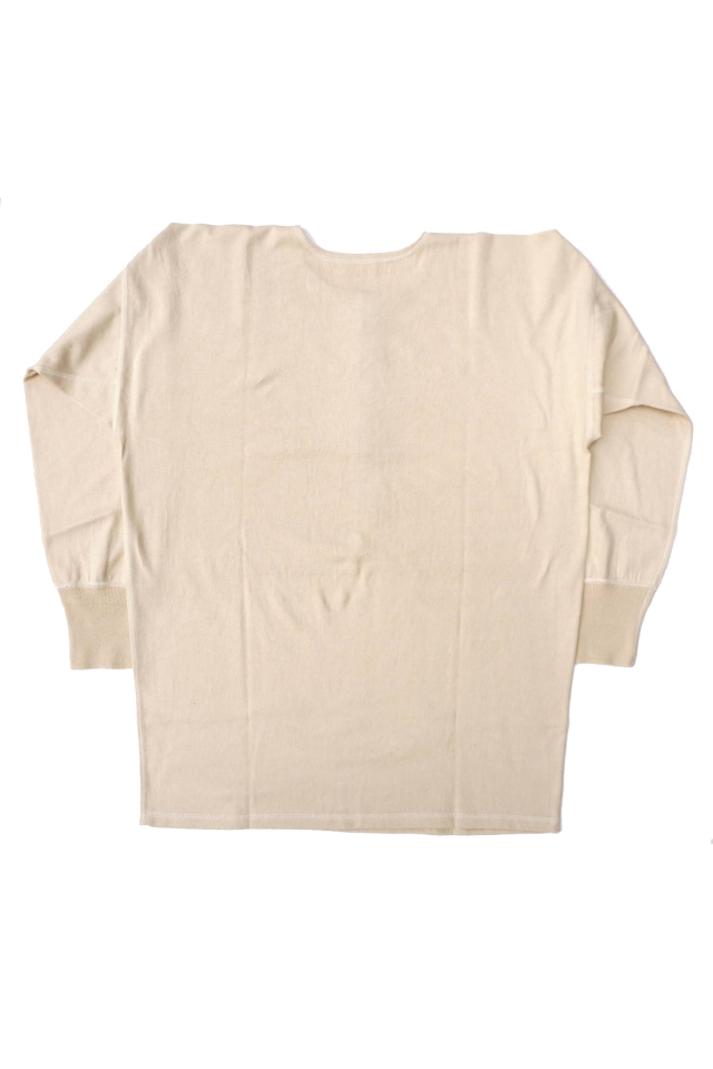 Olde Homesteader "Henley Neck Long sleeve" -Rustic Jersey- ECRU