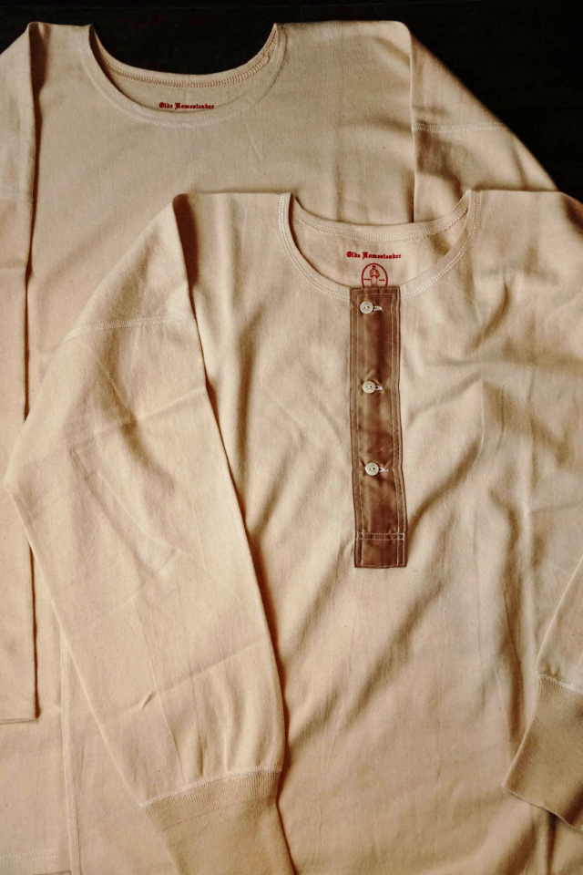 Olde Homesteader "Crew Neck Long sleeve" -Rustic Jersey- ECRU