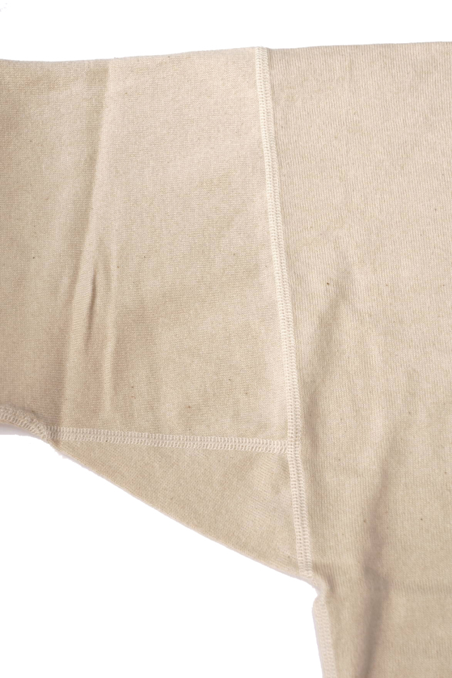 Olde Homesteader "Henley Neck Long sleeve" -Rustic Jersey- ECRU