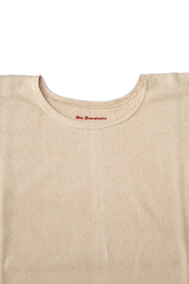 Olde Homesteader "Crew Neck Long sleeve" -Rustic Jersey- ECRU