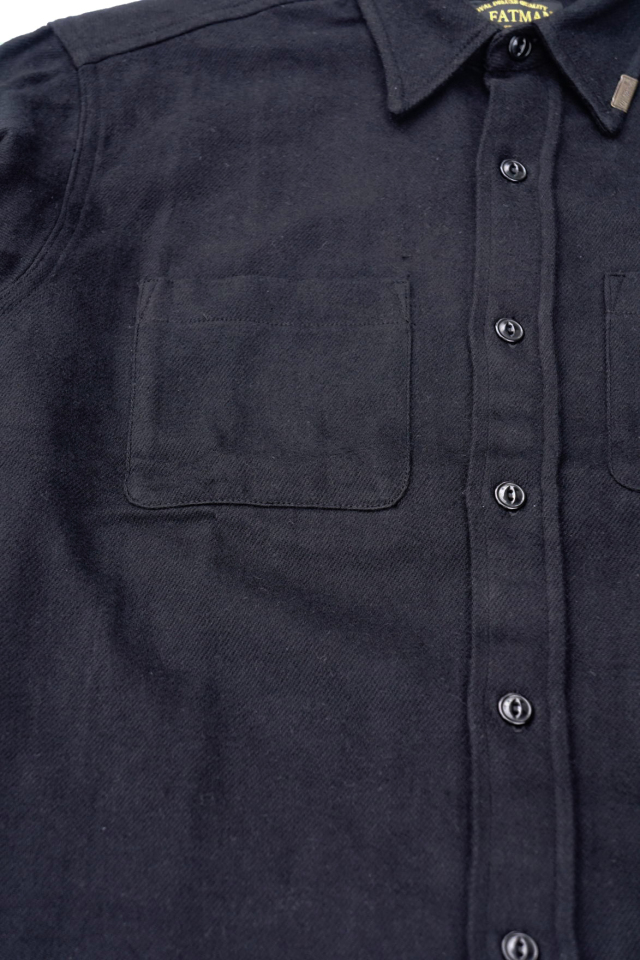 Mr.FATMAN "Johnny Cotton Flannel Shirt" BLACK