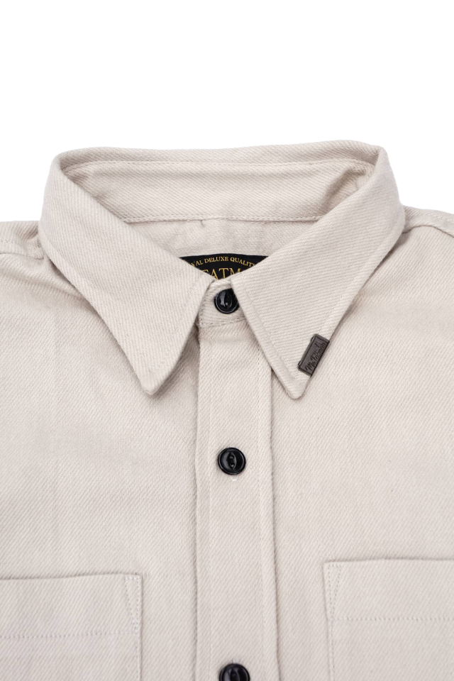 Mr.FATMAN "Johnny Cotton Flannel Shirt" IVORY