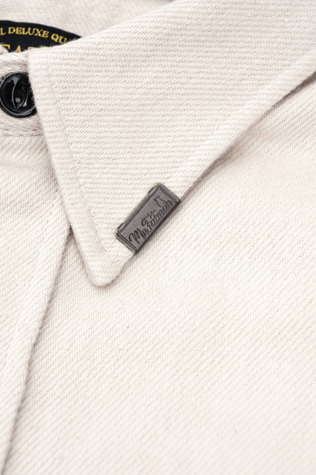 Mr.FATMAN "Johnny Cotton Flannel Shirt" IVORY