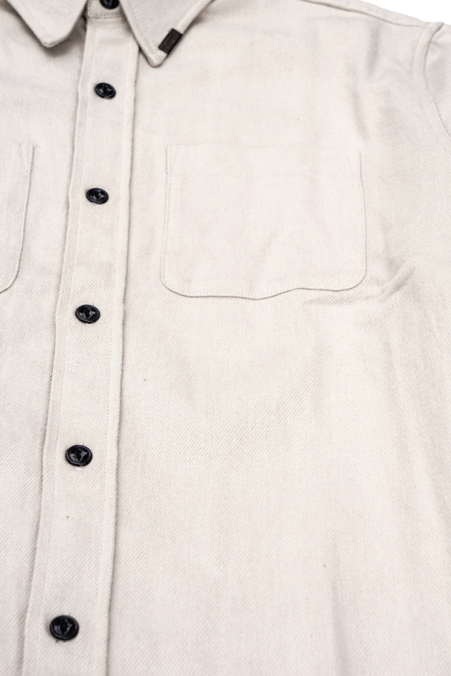 Mr.FATMAN "Johnny Cotton Flannel Shirt" IVORY