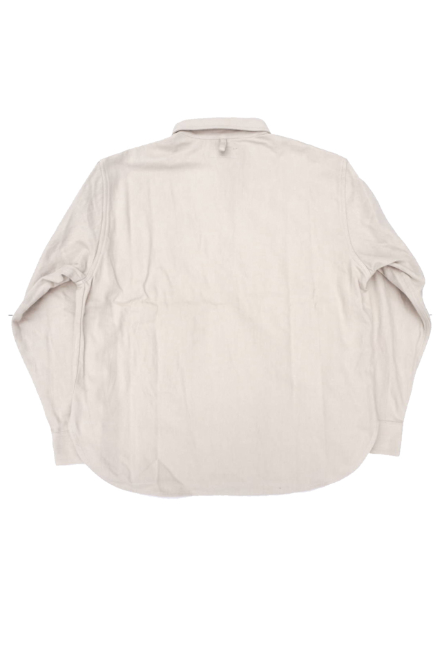 Mr.FATMAN "Johnny Cotton Flannel Shirt" IVORY
