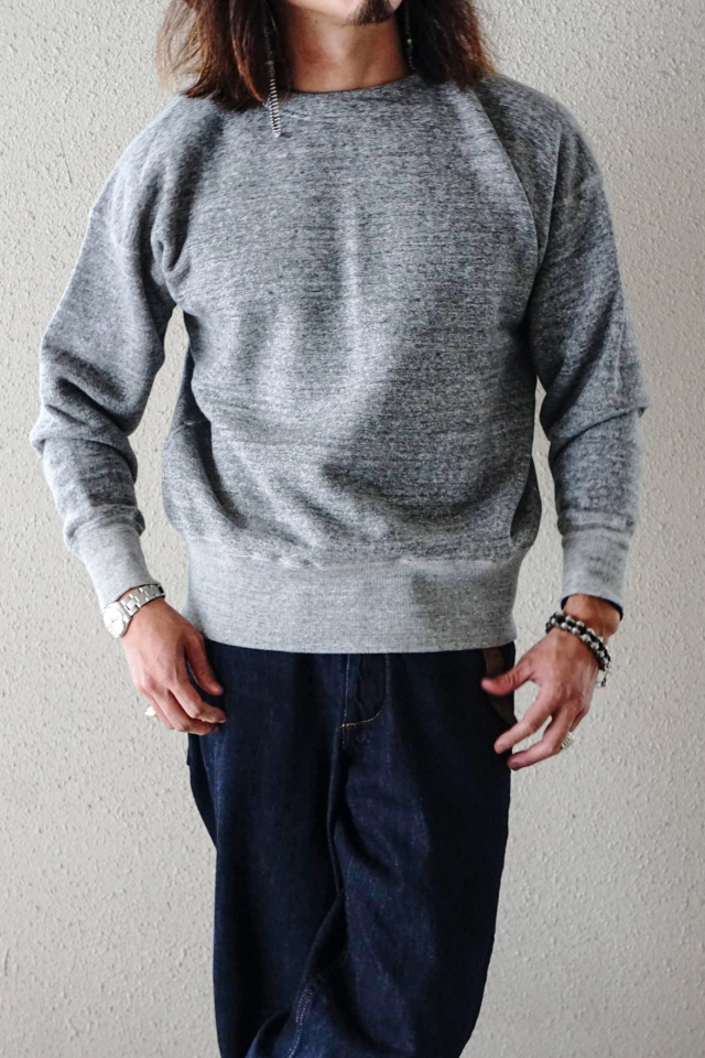 Olde Homesteader "Extra Cotton Fleece / Crew Neck Long Sleeve" TOP CHARCOAL