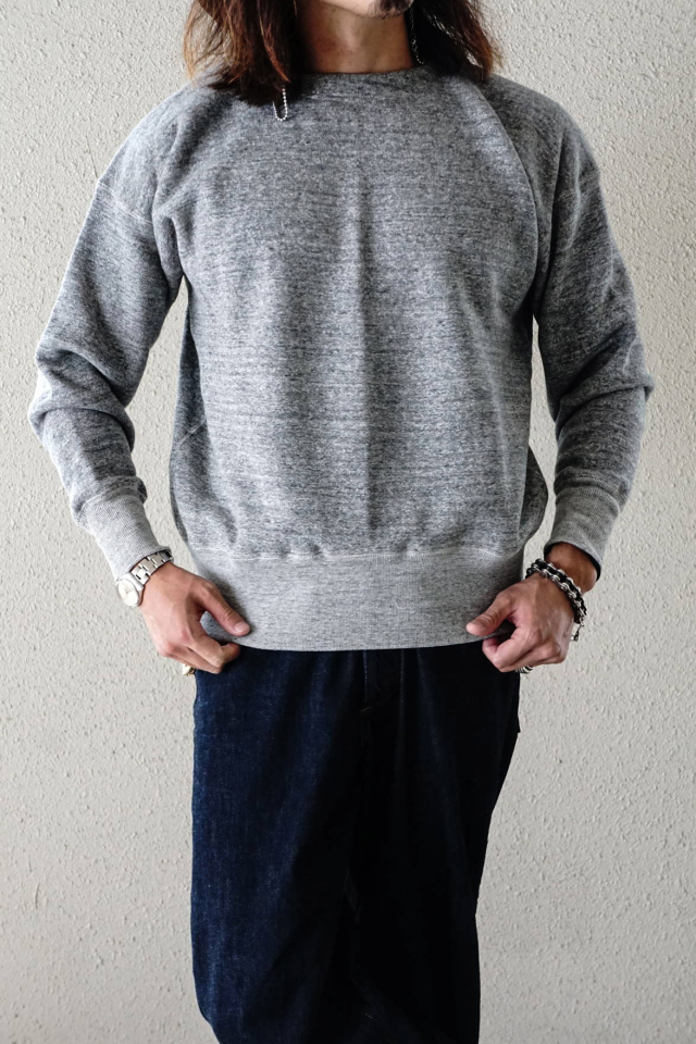 Olde Homesteader "Extra Cotton Fleece / Crew Neck Long Sleeve" TOP CHARCOAL