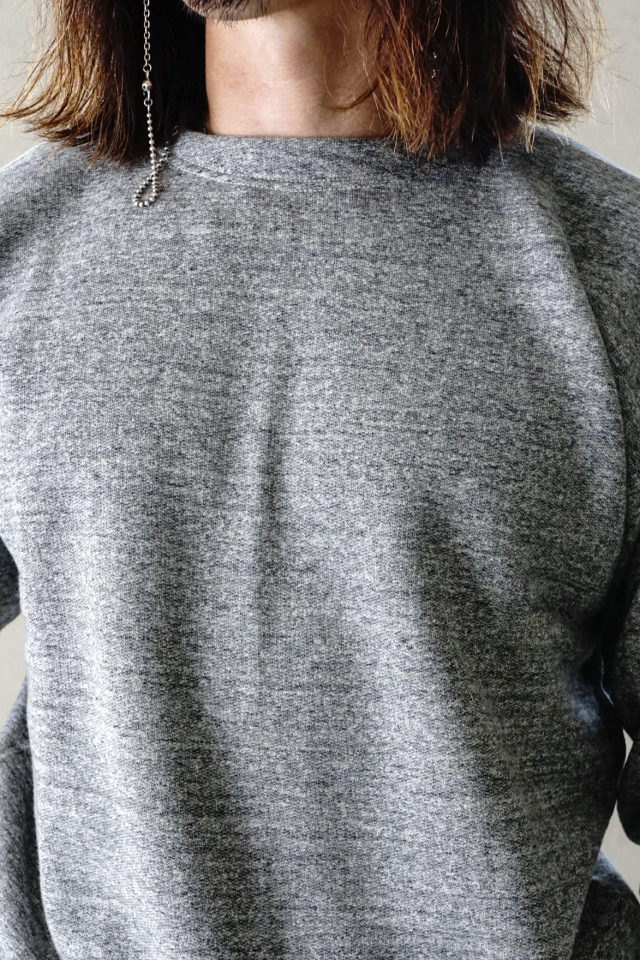 Olde Homesteader "Extra Cotton Fleece / Crew Neck Long Sleeve" TOP CHARCOAL