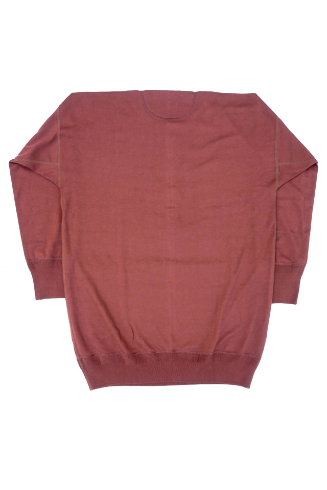 Olde Homesteader "Henley Neck Longsleeve" - Interlock - MAHOGANY