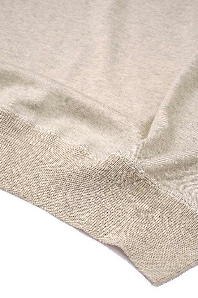 Olde Homesteader "Henley Neck Longsleeve" - Interlock - ECRU HEATHER