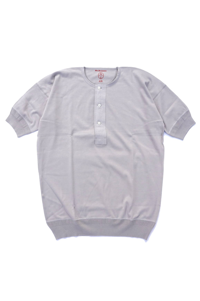 Olde Homesteader "Henley Neck Shortsleeve" - Interlock - MIST