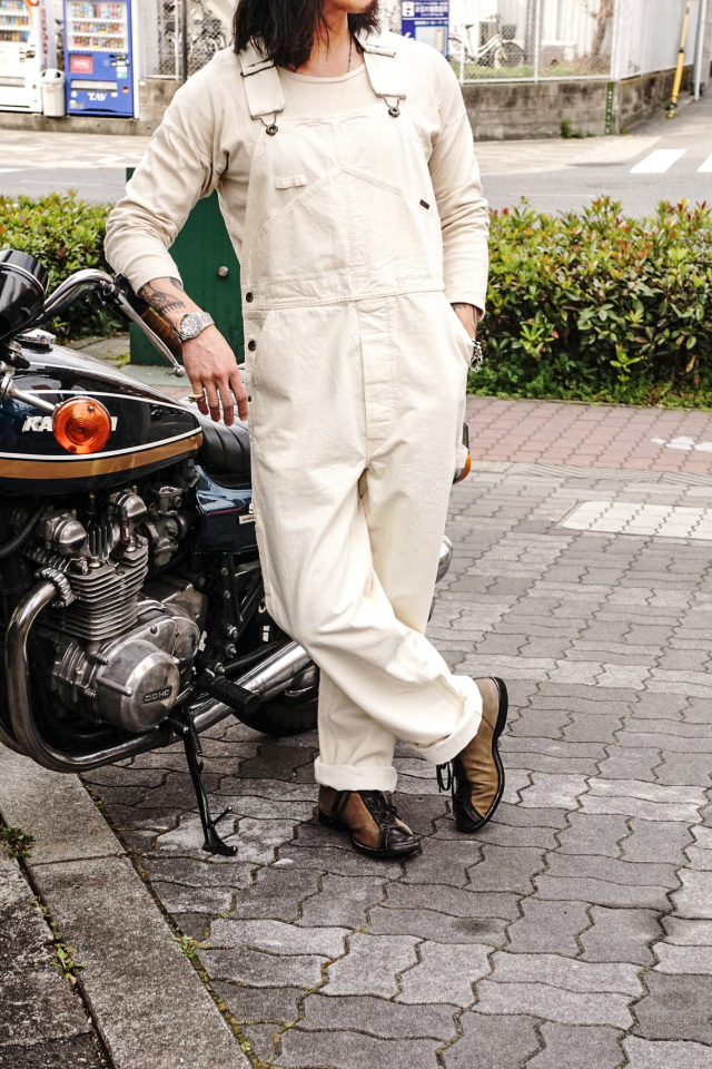Mr.FATMAN "Eddie Craftman Overalls" White
