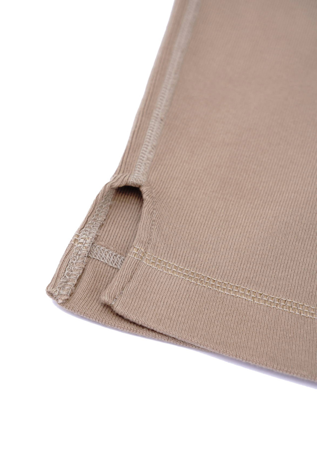 Olde Homesteader "Crew Neck Short Sleeve" - Heavy Weight Rib - KHAKI