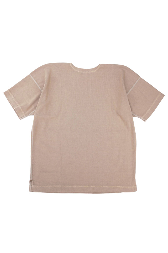 Olde Homesteader "Crew Neck Short Sleeve" - Heavy Weight Rib - KHAKI
